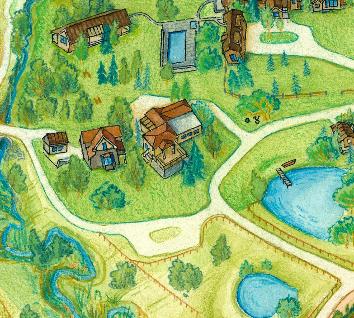 3D photorealistic custom ranch map — private land cartography, Western Colorado