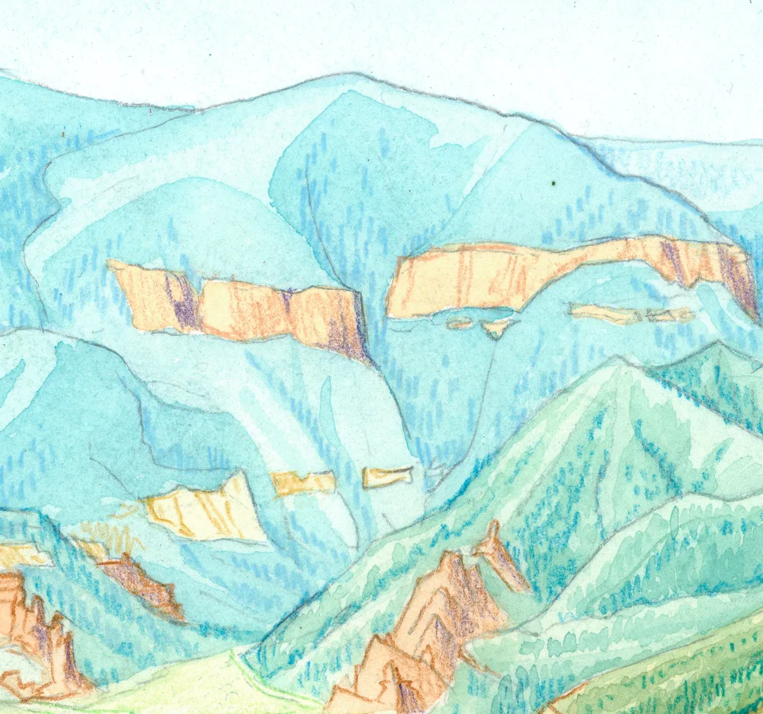 3D custom ranch map aerial perspective — Western Colorado private land