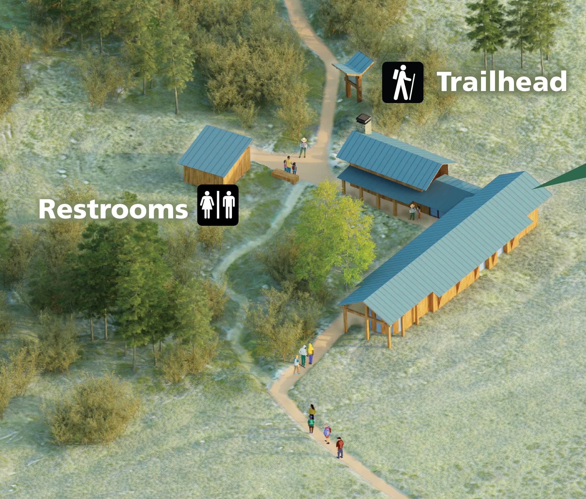 Laurence S. Rockefeller Preserve trailhead map — NPS cartography