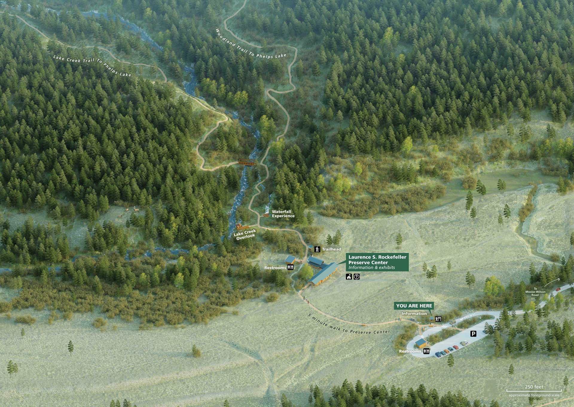 Laurence S. Rockefeller Preserve trail map full view