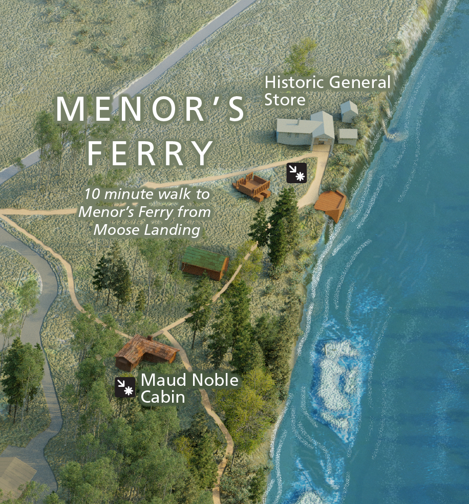 Menor's Ferry historic district map, Moose Wyoming