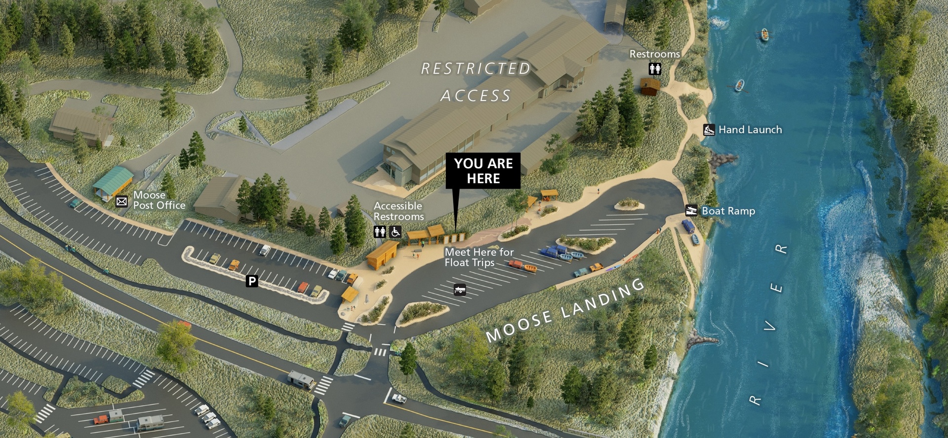 Moose area map panoramic view