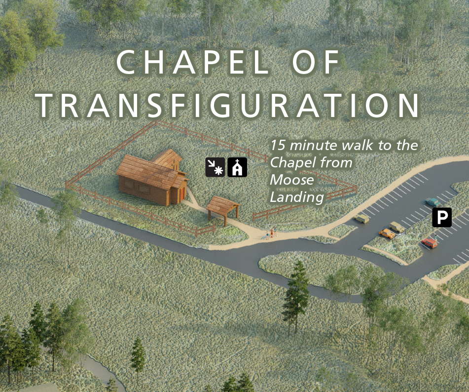 Chapel of the Transfiguration area map, Moose Wyoming