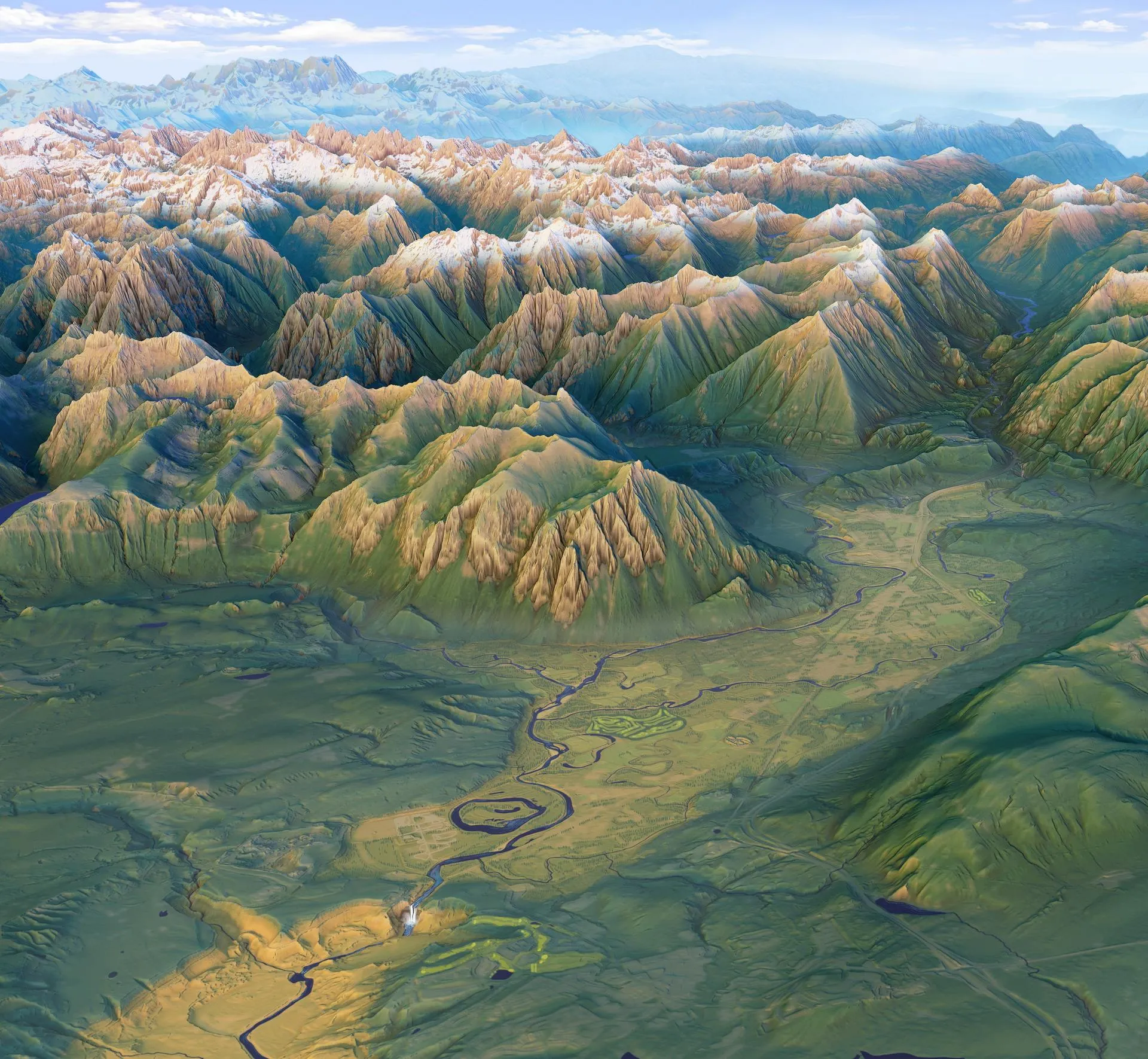 Custom illustrated map of North Bend, Washington — fine art cartography