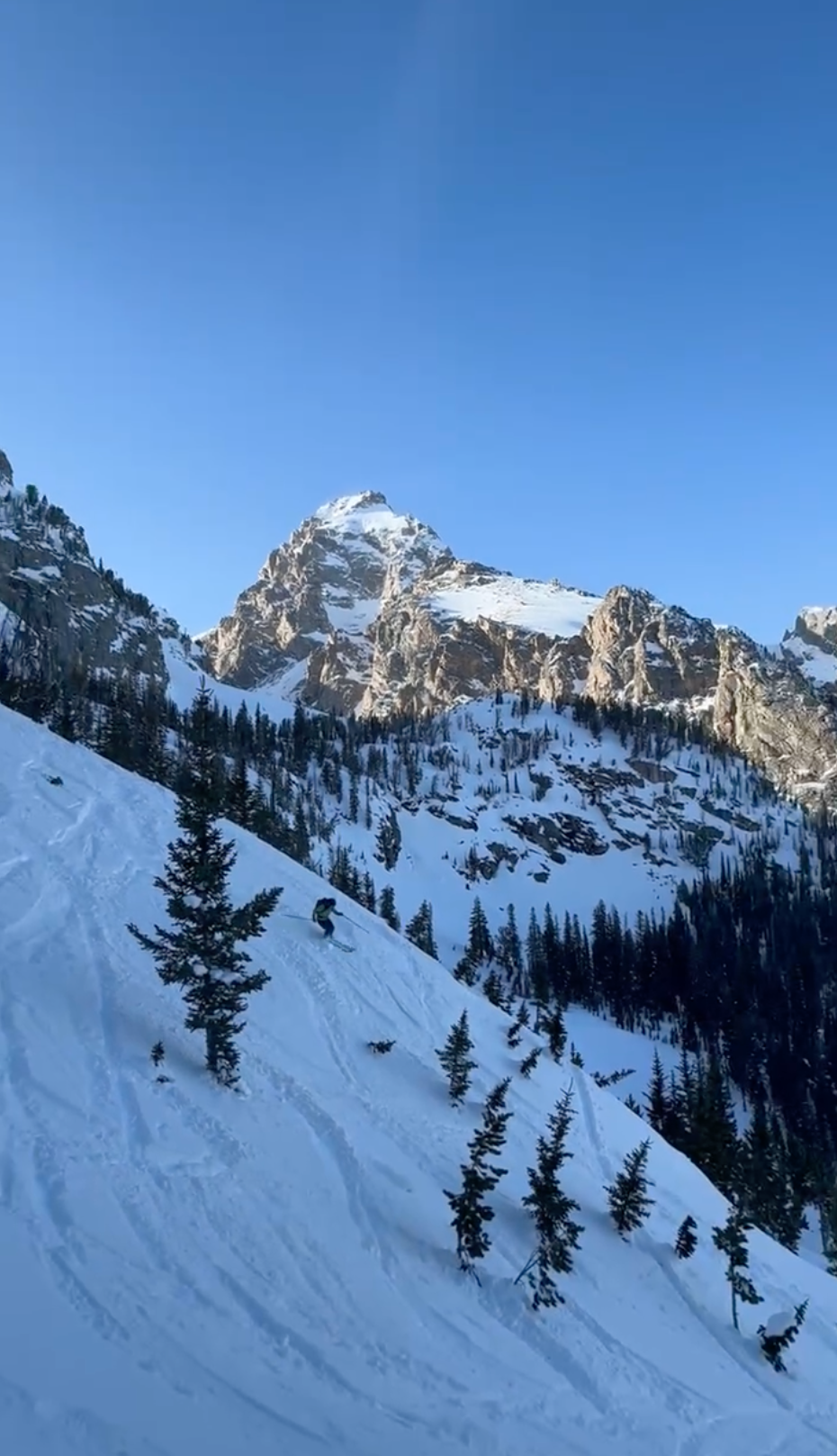 Route map or screenshot for Teton winter ski tour
