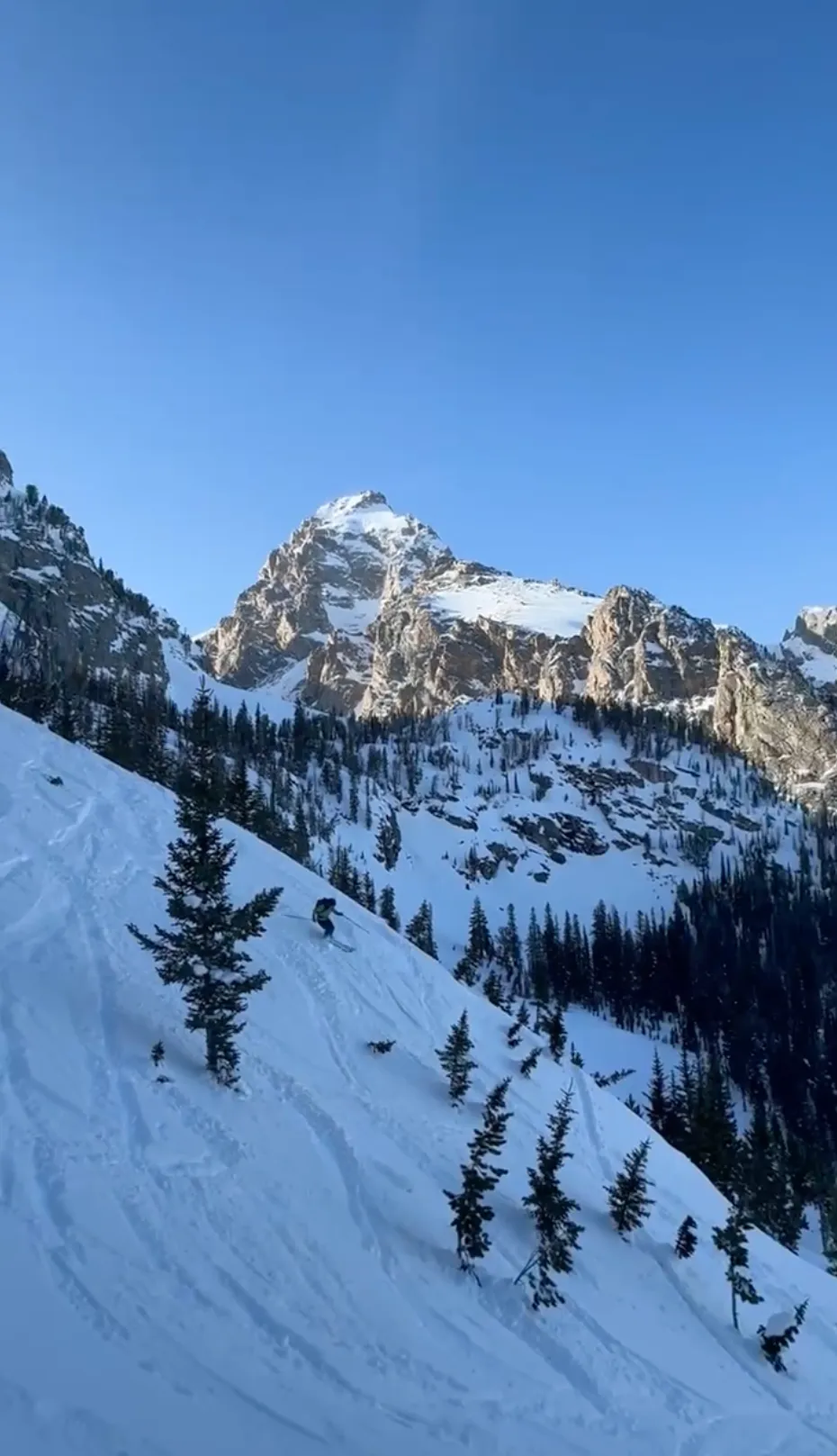Route map or screenshot for Teton winter ski tour